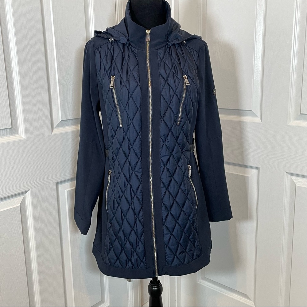 1 Madison Expedition Heritage Collection Navy Quilted Zipper detail Jack…